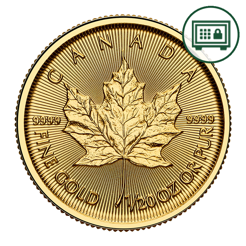 Buy 1/20 oz Gold Maple Leaf Coin (2025) - Secure Storage | Price